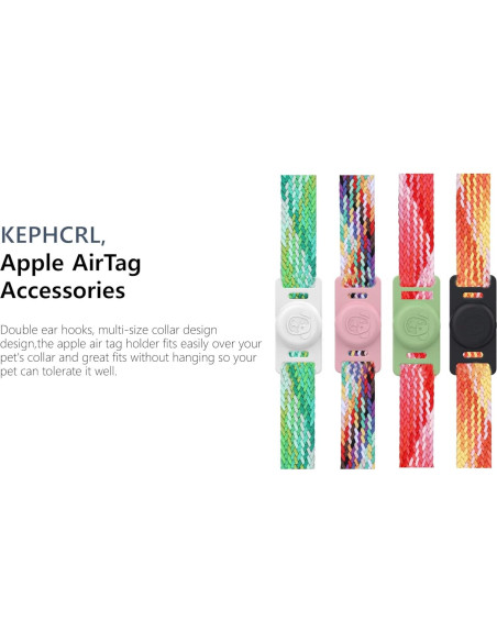 Soporte para Collar de Perro AirTag 4 Piezas Silicona Impermeable Soporte para Collar de Perro AirTag 4 Piezas Silicona Impermeable