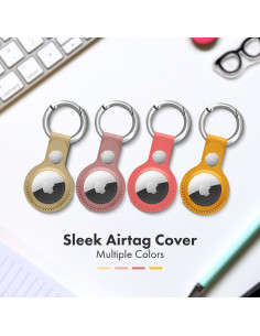 Llavero de cuero HOMEQUE para Apple Airtag - 4 colores 2