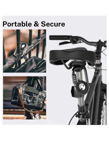 RAPTIC Candado de Combinación para Apple AirTag 3 Dígitos