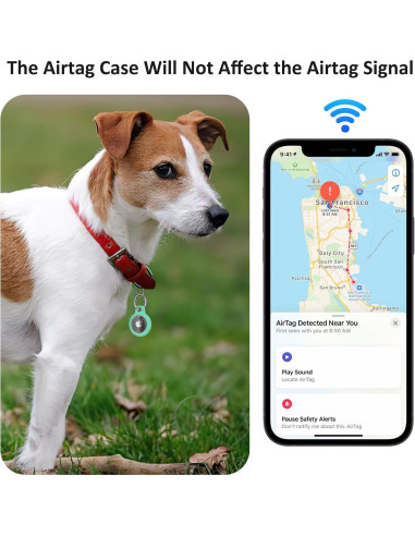 Soporte Impermeable para AirTag Meliya 4 Pack Llavero