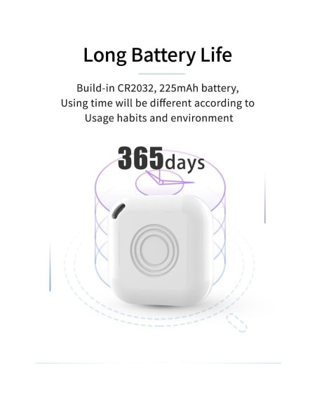 Rastreador Bluetooth TRZX Blanco con Altavoz y Batería Reemplazable Rastreador Bluetooth TRZX Blanco con Altavoz y Batería Reemplazable