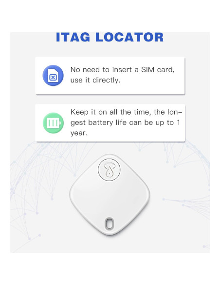 Localizador Bluetooth Inteligente Shenzhenshi GDNS-TAG-001 Blanco Localizador Bluetooth Inteligente Shenzhenshi GDNS-TAG-001 Blanco