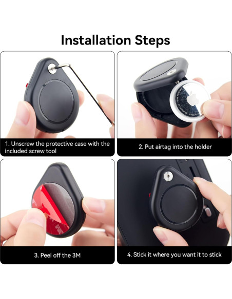Paquete de 2 Soportes Impermeables IPX8 SkyArmor para AirTag Paquete de 2 Soportes Impermeables IPX8 SkyArmor para AirTag