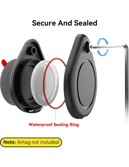 Paquete de 2 Soportes Impermeables IPX8 SkyArmor para AirTag Paquete de 2 Soportes Impermeables IPX8 SkyArmor para AirTag