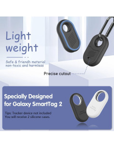 Funda de Silicona Suave para Samsung Galaxy SmartTag2 - 2 Piezas 2