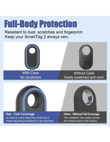 Funda de Silicona Suave para Samsung Galaxy SmartTag2 - 2 Piezas