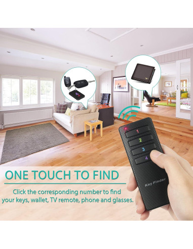 Buscador de Llaves Inalámbrico Luxsure KF04D con 4 Etiquetas
