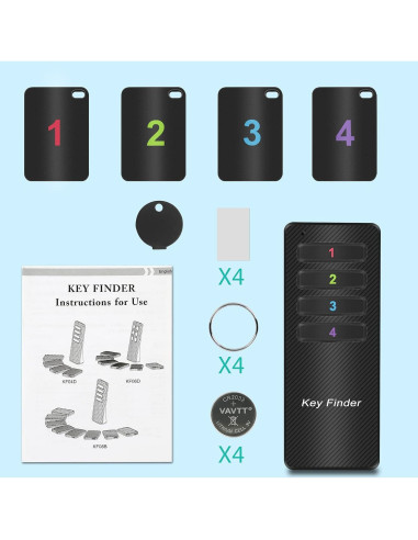 Buscador de Llaves Inalámbrico Luxsure KF04D con 4 Etiquetas