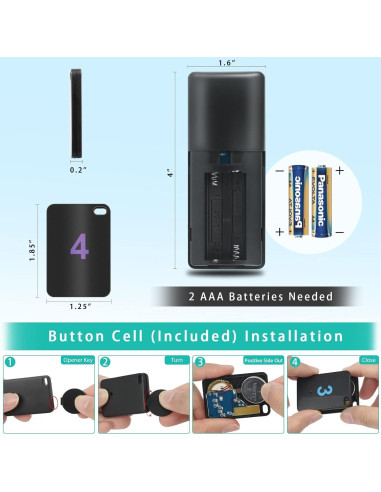 Buscador de Llaves Inalámbrico Luxsure KF04D con 4 Etiquetas