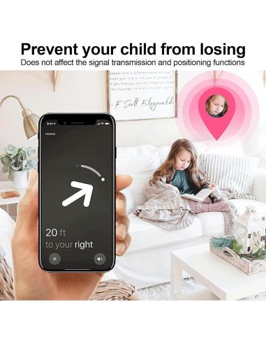 Paquete 2 Pulseras Protectores AirTag Nylon Yiurcy Azul Rosa