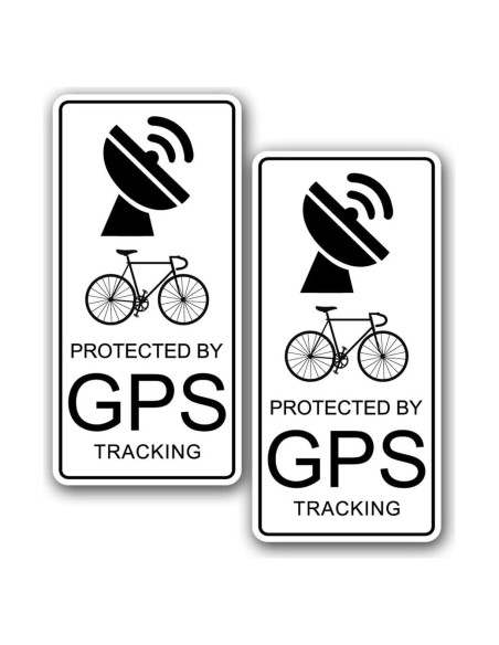 2 Etiquetas de Advertencia GPS JRS Decals para Bicicleta
