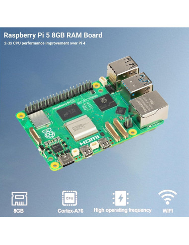 Kit Raspberry Pi 5 8GB RasTech con caja y enfriador