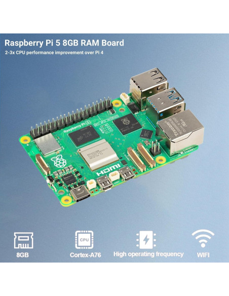 Kit Raspberry Pi 5 8GB RasTech con caja y enfriador