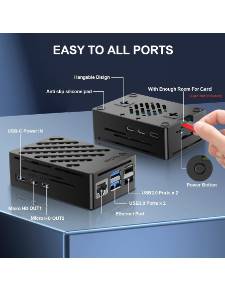 Kit Raspberry Pi 5 8GB RasTech con caja y enfriador