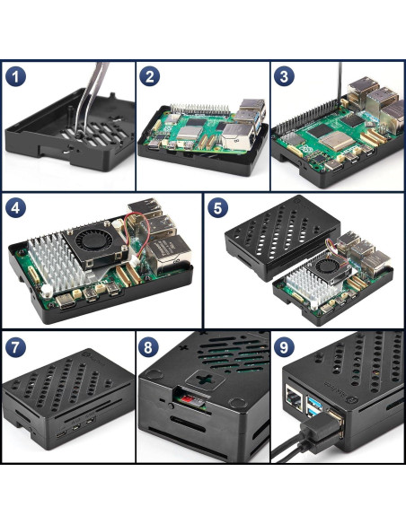 Kit Raspberry Pi 5 8GB RasTech con caja y enfriador