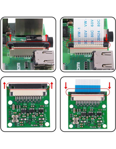 Cámara Aokin 5MP 1080P para Raspberry Pi con cable 15 cm