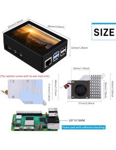 Pantalla Táctil HDMI 3.5" GeeekPi para Raspberry Pi 5 2