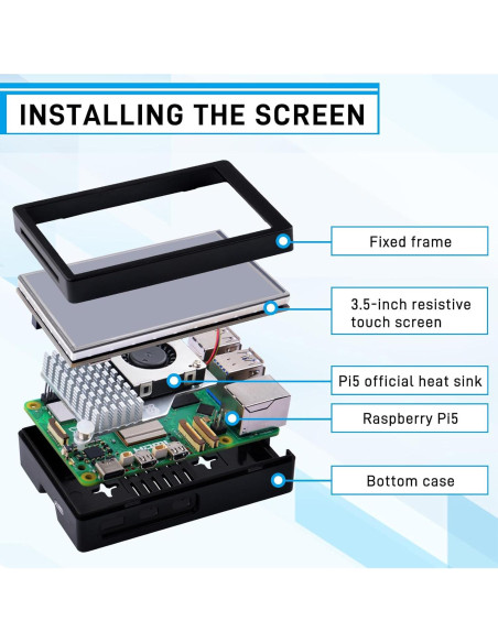 Pantalla Táctil HDMI 3.5" GeeekPi para Raspberry Pi 5 Pantalla Táctil HDMI 3.5" GeeekPi para Raspberry Pi 5