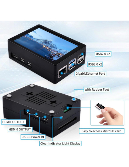 Pantalla Táctil HDMI 3.5" GeeekPi para Raspberry Pi 5 Pantalla Táctil HDMI 3.5" GeeekPi para Raspberry Pi 5