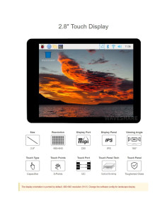 Pantalla táctil capacitiva 2.8" Waveshare DSI 480x640 2