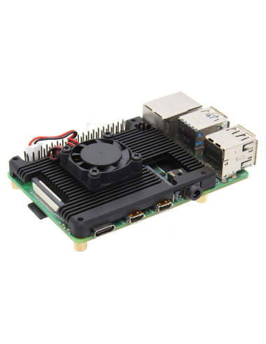 Disipador Embebido Geekworm P165-A con Ventilador para Raspberry Pi 4