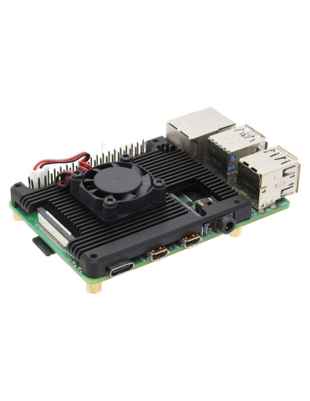 Disipador Embebido Geekworm P165-A con Ventilador para Raspberry Pi 4