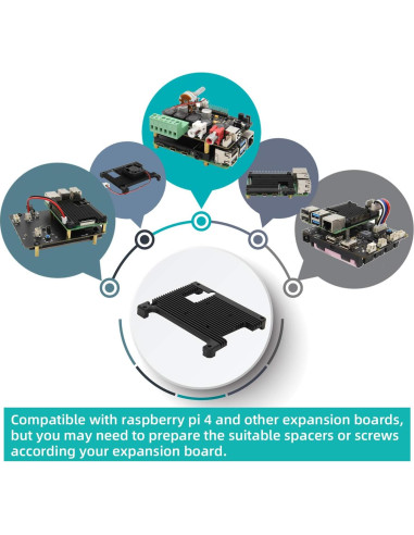 Disipador Embebido Geekworm P165-A con Ventilador para Raspberry Pi 4