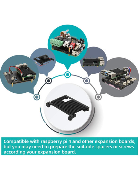 Disipador Embebido Geekworm P165-A con Ventilador para Raspberry Pi 4