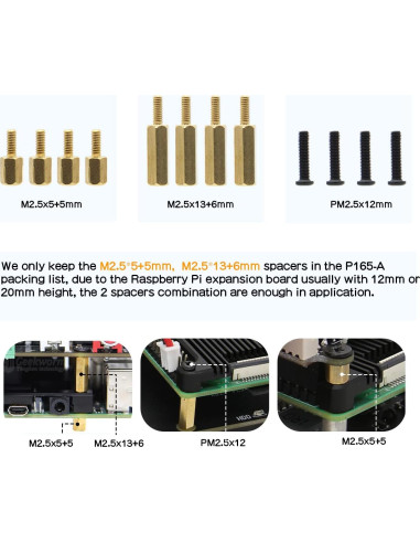 Disipador Embebido Geekworm P165-A con Ventilador para Raspberry Pi 4