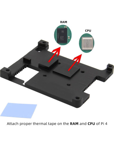 Disipador Embebido Geekworm P165-A con Ventilador para Raspberry Pi 4
