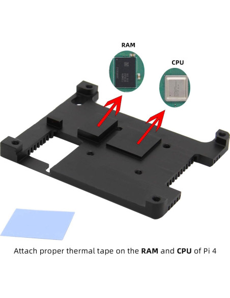 Disipador Embebido Geekworm P165-A con Ventilador para Raspberry Pi 4
