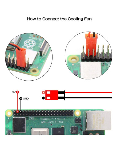 Disipador Embebido Geekworm P165-A con Ventilador para Raspberry Pi 4