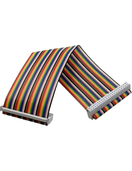 Cable de cinta GPIO 40 pines hembra a hembra 20 cm MTDELE Cable de cinta GPIO 40 pines hembra a hembra 20 cm MTDELE