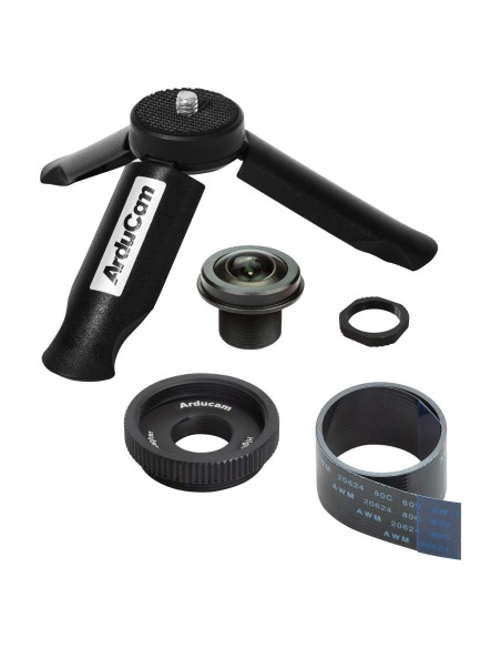 Paquete Lente Fisheye M12 180 para Cámara HQ Raspberry Pi