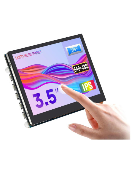 Pantalla LCD Táctil 3.5" Waveshare HDMI 640x480 para Raspberry Pi Pantalla LCD Táctil 3.5" Waveshare HDMI 640x480 para Raspberry Pi