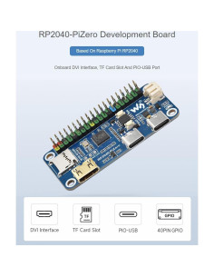 Placa de desarrollo Waveshare RP2040-PiZero 19.94g DVI USB 2