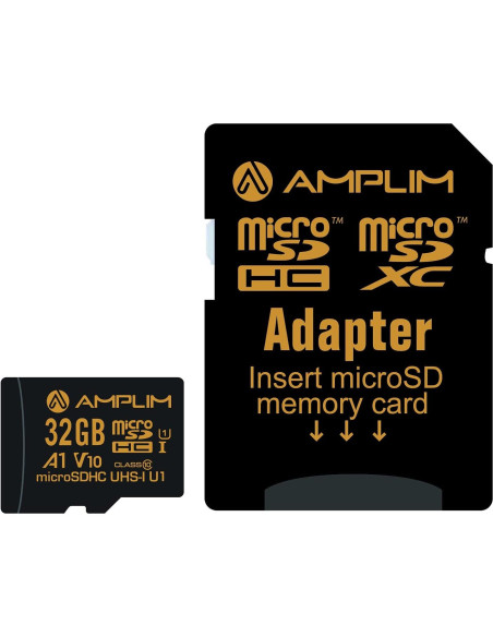 Tarjeta Micro SD Amplim 32GB UHS-I Clase 10 V10 A1 Alta Velocidad