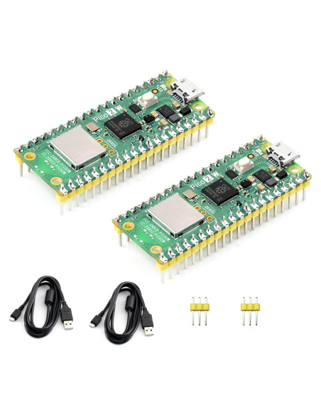 2PCS Placa Microcontrolador UeeKKoo RPi Pico 2 W WiFi Bluetooth