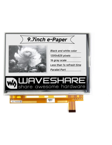 Pantalla E-Ink Cruda 9.7" Waveshare 1200x825 Puerto Paralelo