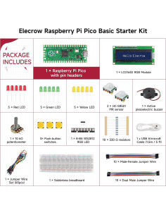 Kit de Inicio Raspberry Pi Pico ELECROW - 25 Proyectos Básicos 2