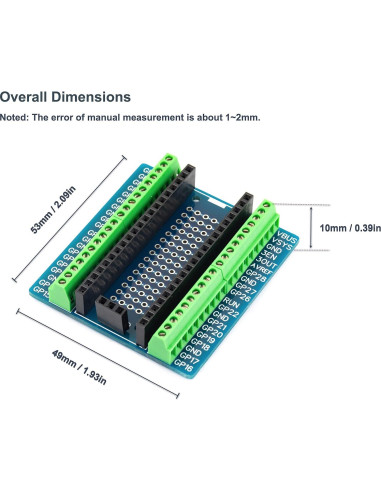 Placa de Expansión Mini Naughtystarts para Raspberry Pi Pico