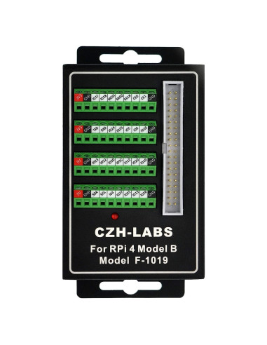 Módulo de Bloque de Terminales RPi con Caja de Aluminio para Raspberry Pi 4B