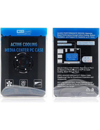 Caja de Enfriamiento Activo LoveRPi para Raspberry Pi 3 y ASUS Tinker Board