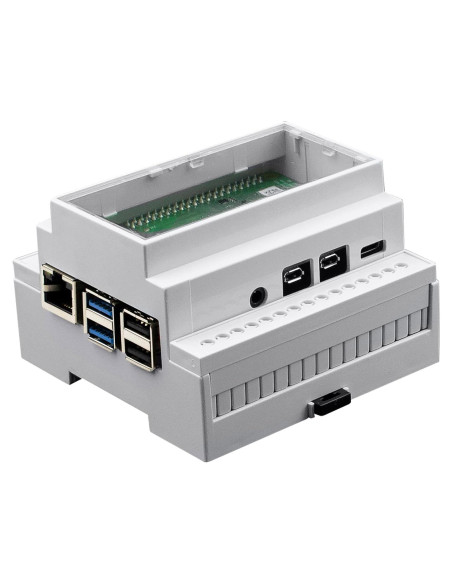 Enclosure Montaje en Riel DIN Multicomp Pro para Raspberry Pi 4B Enclosure Montaje en Riel DIN Multicomp Pro para Raspberry Pi 4B