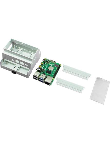 Enclosure Montaje en Riel DIN Multicomp Pro para Raspberry Pi 4B Enclosure Montaje en Riel DIN Multicomp Pro para Raspberry Pi 4B