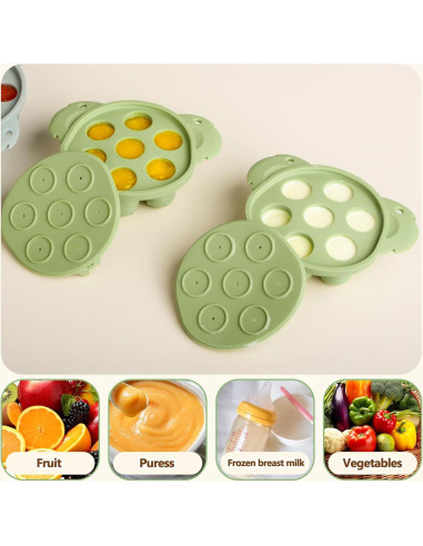 Alimentador de Frutas y Mordedor de Silicona Koala Verde