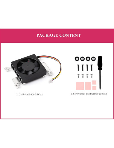 Ventilador de Refrigeración 3007 UeeKKoo para Raspberry Pi CM5