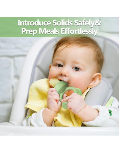 Alimentador de Frutas y Mordedor de Silicona Koala Verde