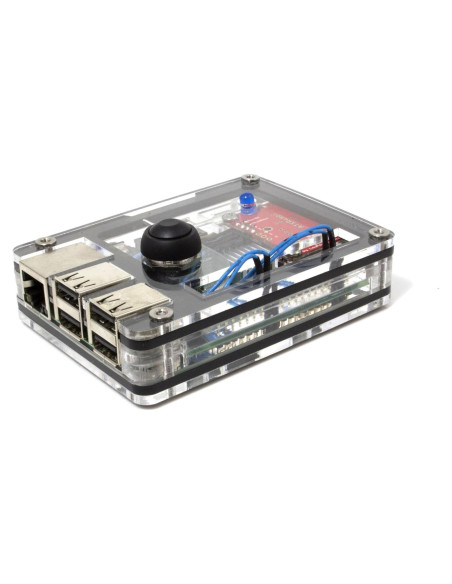 Funda Zebra con Botón para Raspberry Pi y ATXRaspi C4Labs Funda Zebra con Botón para Raspberry Pi y ATXRaspi C4Labs