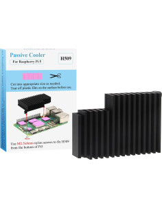 Fuente de Alimentación USB-C GaN 27W + Disipador Aluminio H509 para Raspberry Pi 5 2